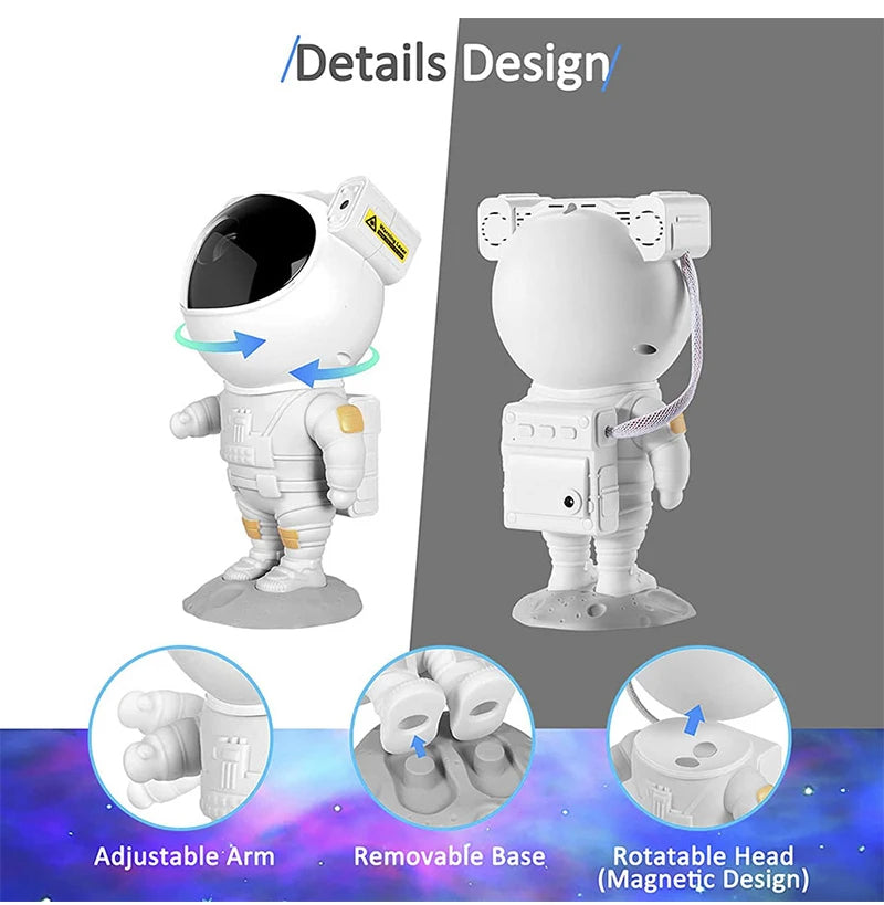 Proyector Astronauta de galaxia y estrellas