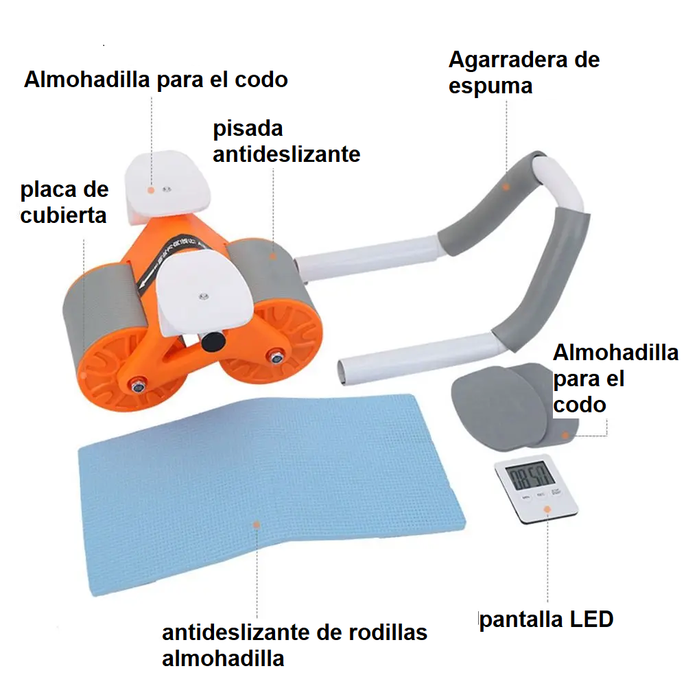 NUEVO RODILLO DOBLE SOPORTE PARA EJERCICIO ABDOMINAL