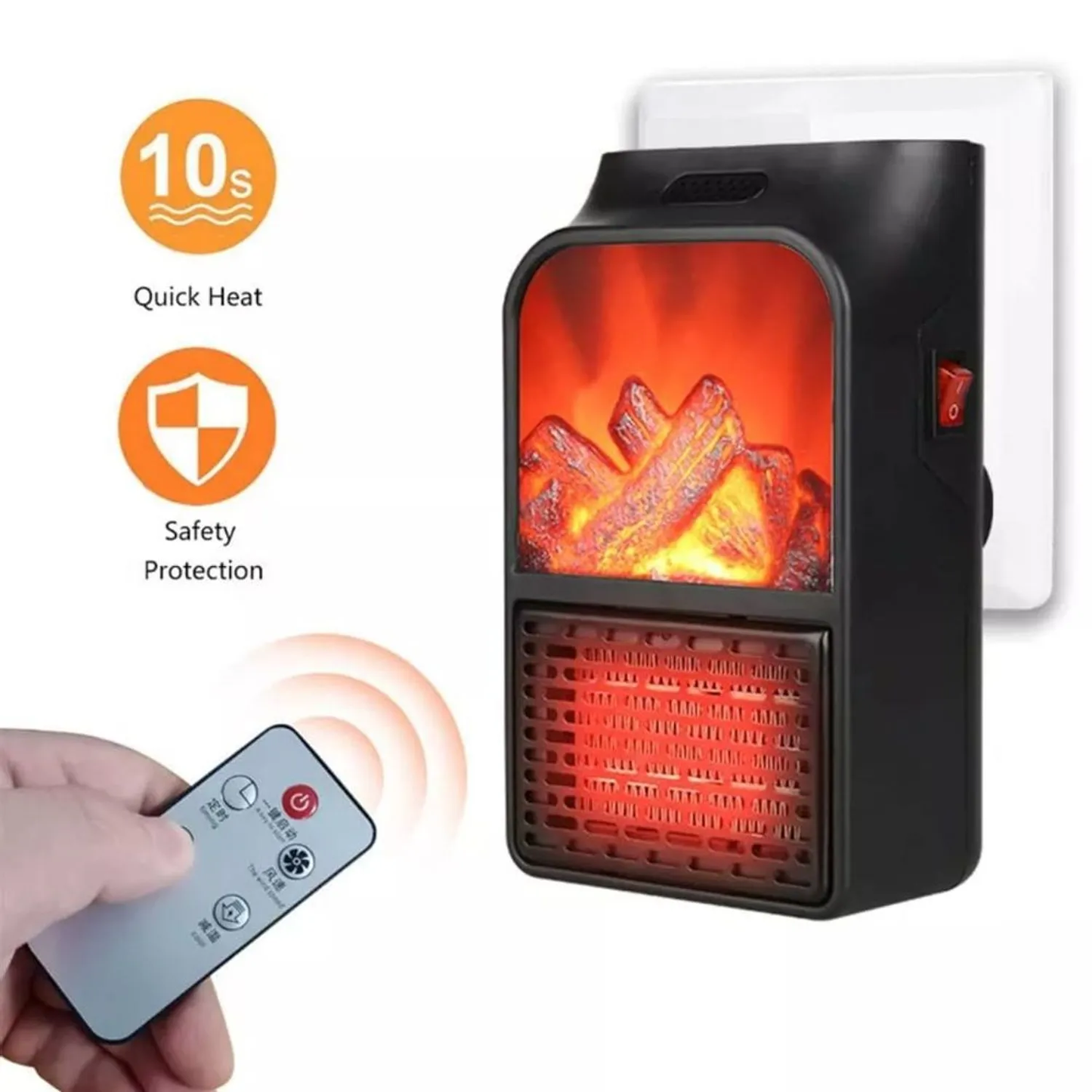 Calefactor Portátil 🔥 Flame Heater CHIMENEA de 1000W